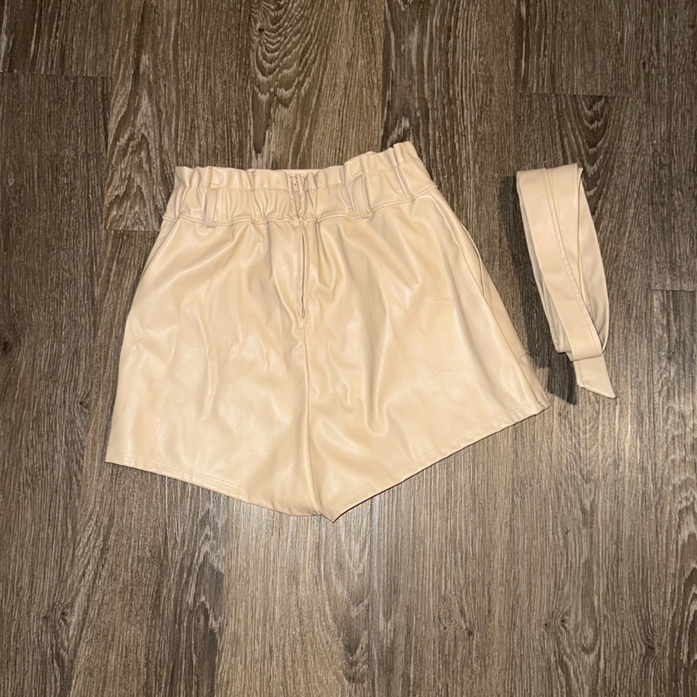 Windsor Cream High Waist Shorts